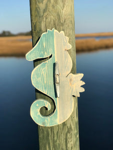 Sweet Wooden Seahorse Hook Decor - FruluWaterproofblanketwithsides 