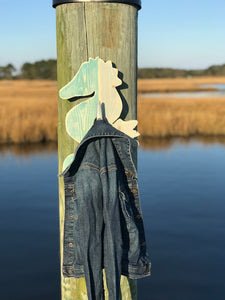 Sweet Wooden Seahorse Hook Decor - FruluWaterproofblanketwithsides 